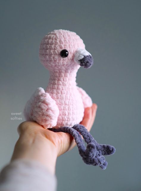 Toys Quotes, Crochet Flamingo, Crochet Toys Free Patterns, Crochet Toys Free, Plushie Patterns, Crochet Cow, Crochet Animals Free Patterns, Tropical Bird, Flamingo Pattern