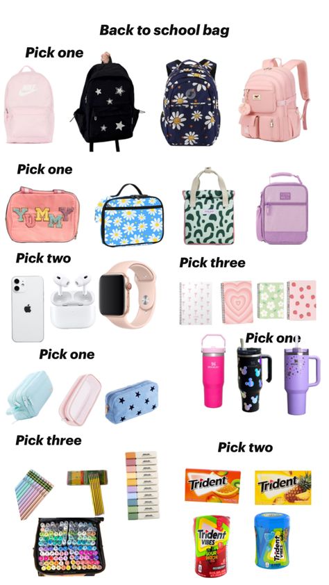 Middle School Essentials, School Backpack Essentials, Making A Gift Basket, Preppy School Supplies, Packing Essentials List, North Face Bag, School Bag Essentials, Backpack Essentials, School Safety