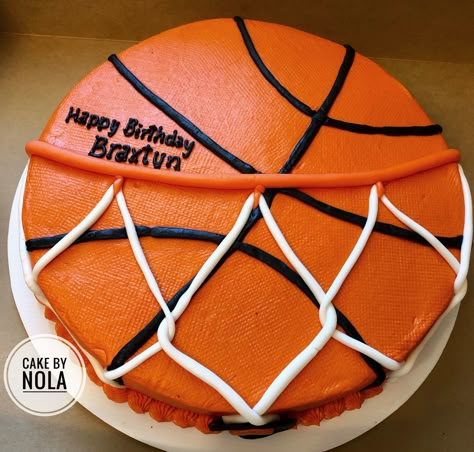 Smash Cake Basketball 1st Birthdays, Basketball Cake Easy, Basketball Cake 2nd Birthday, Cake Ball Designs, Basketball Theme Birthday Party Cake, Birthday Cakes Basketball, Bento Cake Basketball Design, Basketball Sheet Cake Ideas, Basketball Birthday Party Cake