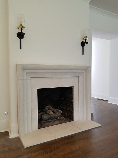 Cast Stone Fireplace | Limestone Mantel Surround | Precast Fireplaces Fireplace Limestone, Stone Kitchen Hood, Cast Stone Fireplace Surround, Limestone Fireplace Surround, Cast Stone Mantel, Limestone Mantel, Design Camino, Cast Stone Fireplace, Stone Fireplace Mantel