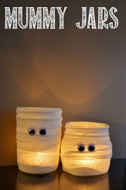 Mummy Jar, Mummy Candles, 31 Days Of Halloween, Halloween Mummy, Votive Candle Holders, Votive Candles, Girl Scouts, Fall Fun, Fall Crafts