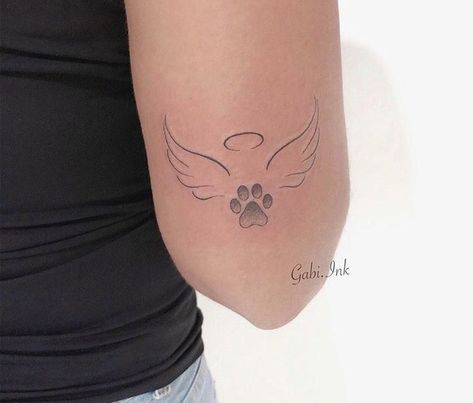 Cat Paw Tattoos, Robin Tattoo, Puppy Tattoo, Harley Tattoos, Dog Memorial Tattoos, Pawprint Tattoo, Paw Tattoo, Angel Wings Tattoo, Getting A Tattoo