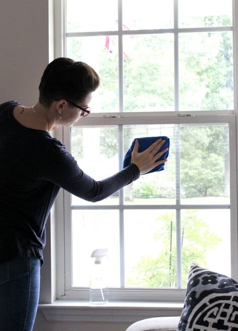 Why You Should Use DIY Glass Cleaner - Lela Burris Interior Storm Windows, Diy Glass Cleaner, Drafty Windows, Glazed Windows, Window Inserts, Storm Windows, Double Hung Windows, Broken Window, Attic Spaces