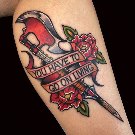 Heart And Dagger Tattoo, Heart Dagger Tattoo, Traditional Dagger Tattoo, Meaningful Tattoos For Men, Tatoo Inspiration, Tattoo Filler, Chest Tattoo Men, Dagger Tattoo, Classy Tattoos