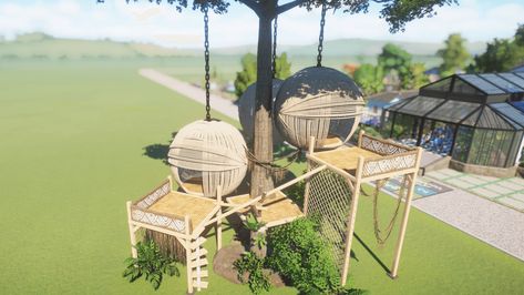 Steam Workshop::Hanging Sphere Shelter. (Or Scenery) Zoo Building, Zoo Boo, Zoo Games, Zoo Project, Zoo Architecture, Climbing Frames, Zoo Theme, Planet Coaster, Building Concept