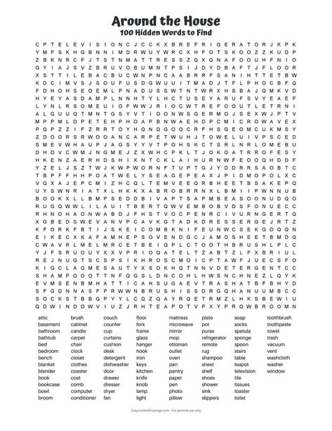 This 100 word word search PDF is the epitome of a hard word search puzzle. Hidden within it are the names of 100 common items found around the house. #wordsearch #freeprintable Search Word Puzzles, 100 Word Word Search, Hard Word Search Free Printable, Free Word Search Puzzles Printables, Adult Word Search Printables, Wordsearch Worksheets, Hard Word Search, Difficult Word Search, Word Puzzles Printable