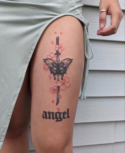 Within Tattoo, Thigh Piece Tattoos, Dragon Tattoo Ideas, Butterfly Tattoos On Arm, Cute Thigh Tattoos, Hip Thigh Tattoos, Wicked Tattoos, Warrior Within, 4 Tattoo