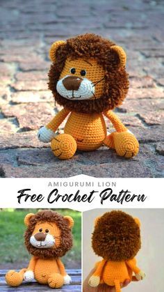 Lion Crochet, Crochet Lion, Crochet Toys Free, Confection Au Crochet, Pola Amigurumi, Crochet Animals Free Patterns, Crochet Amigurumi Free Patterns, Crochet Amigurumi Free, Haken Baby