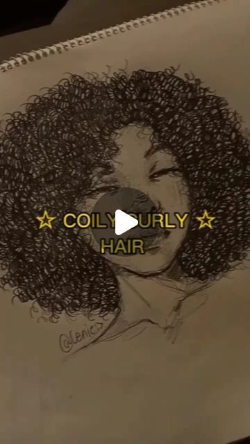 Ln3arts on Instagram: "HOW TO DRAW CURLY HAIR!☆" Coily Hair Drawing Tutorial, How To Draw A Curly Hair, Curly Hair Drawing Tut, How To Color Curly Hair, Curly Hairstyles Sketch, Hair Ideas To Draw, How To Draw Afros, How To Draw Edges Hair, How To Draw Hair Curly