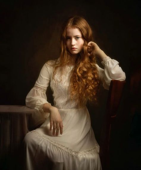 Portrait Figure Photography, Painterly Portraits, Sitting Portrait, John Collier, Portraits Studio, Fine Art Portrait Photography, Portrait Dress, Paint Photography, Classic Portraits