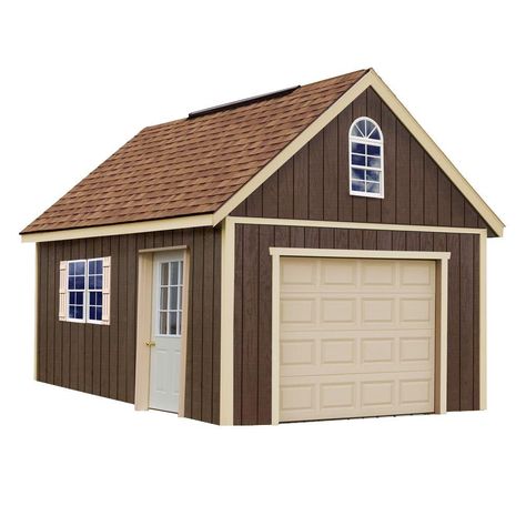 Best Barns Glenwood 12 ft. x 16 ft. Wood Garage Kit without Floor Wood Shed Kits, Single Car Garage, Garage Extension, Storage Shed Kits, Wood Garage, Garage Door Styles, Wood Storage Sheds, Best Barns, Barn Garage