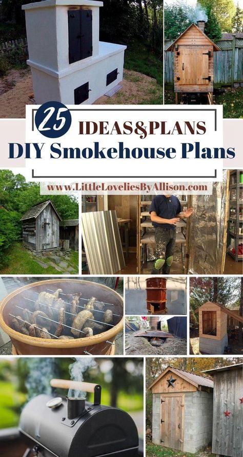 25 DIY Smokehouse Plans_ How To Build A Smokehouse Building A Smokehouse, How To Build A Smokehouse, Diy Smokehouse, Smokehouse Plans, Homemade Smoker Plans, Build A Smoker, Mini Farming, Cured Meat Recipes, Diy Smoker