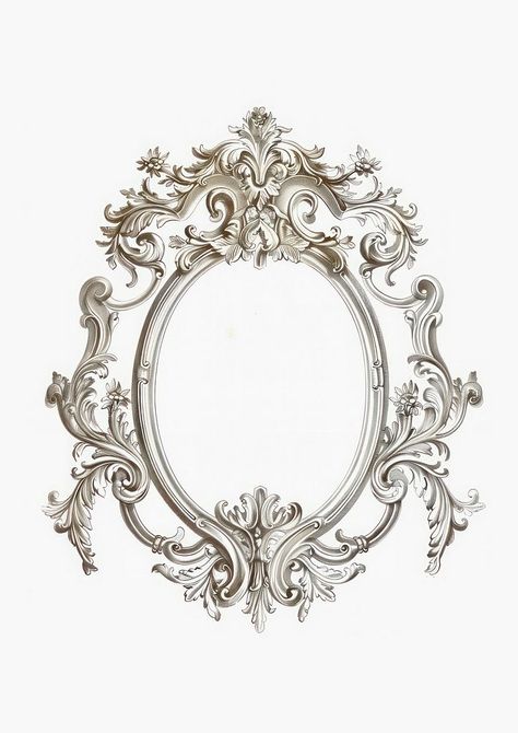 Elegant ornate vintage oval frame | free image by rawpixel.com / Pitcha Benrohman Ornate Circle Frame, Baroque Frame Drawing, Oval Frame Drawing, Classical Background, Victorian Frames, Vintage Oval Frame, Beauty Branding, Man Tattoo, Random Products