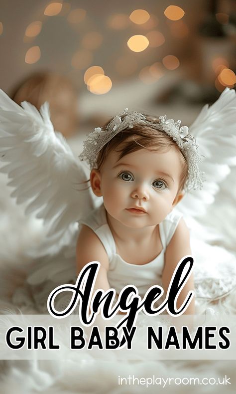 55 Angelic Baby Girl Names That Mean Angel - In The Playroom Angel Names Female, Names That Mean Angel, Angelic Names Female, Angelic Names, Angel Names, Names Of Angels, Hebrew Girl Names, Angel Name, Irish Girl Names