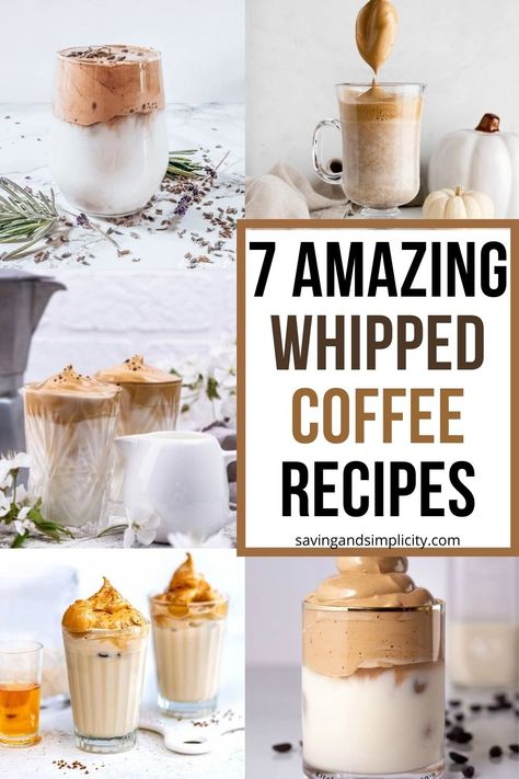 Discover 7 amazing whipped coffee recipes including chocolate and lavender whipped Dalgona coffee.  Learn how to make whipped coffee step by step.  Plus whited tea recipes and bonus whipped coffee cocktail recipes.  Discover how to replicate the TikTok whipped coffee recipe and so much more. Homemade Iced Coffee Recipe, Instant Coffee Recipes, Homemade Iced Coffee, Coffee Mousse, Coffee Caramel, Coffee Mocha, Whipped Coffee, Recipes For Breakfast, Delicious Coffee