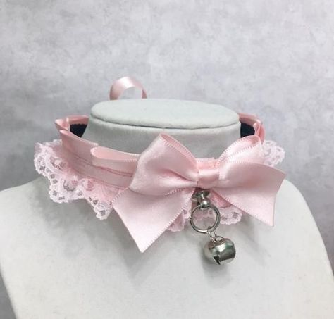 Kitten Play Gear, Kitten Play Collar, Pet Play, Collar Choker, Pet Kitten, Kawaii Accessories, Kittens Playing, Pink Collar, Pink Collars