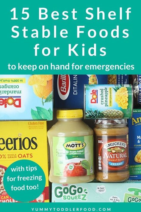 These 15 best shelf-stable foods for kids are pantry staples that can form the base of many healthy and simple meals during busy weeks or emergencies. #shelfstablefood #emergencyfood #toddlerfood #toddlermeals Fruit Granola Bars, Store Bought Snack, Quick Family Dinners, Easy Toddler Meals, Toddler Dinner, Super Healthy Kids, Simple Meals, Emergency Food, Easy Bread