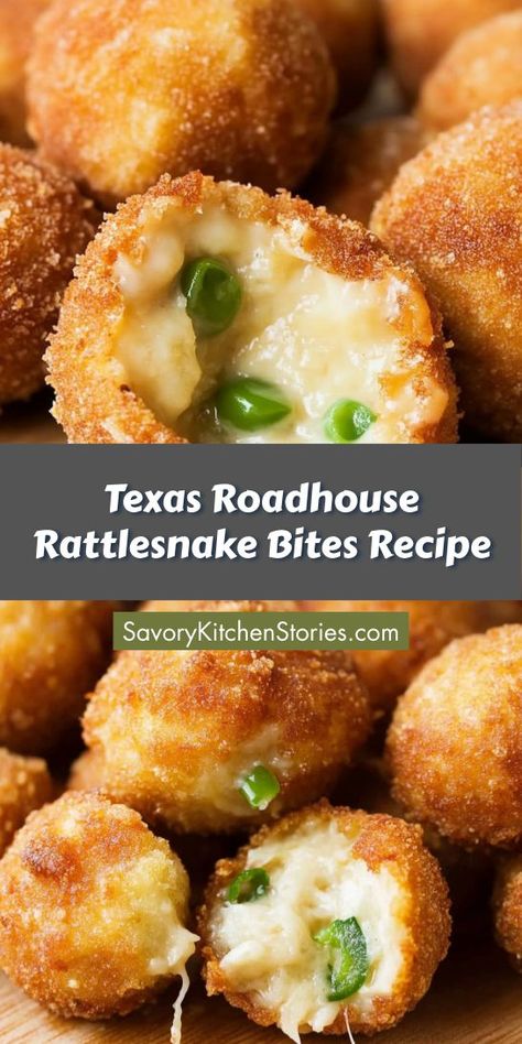 Want to elevate your appetizer game with a zesty favorite? These Texas Roadhouse Rattlesnake Bites are the perfect combination of heat and flavor! Serve them at your next event and watch them disappear. Be sure to save this recipe for your next delicious snack occasion! Rattlesnake Bites Recipe, Texas Roadhouse Rattlesnake Bites, Copycat Texas Roadhouse, Rattlesnake Bites, Savory Recipe, Meal Planning Menus, Classic Appetizers, Recipe List, Texas Roadhouse