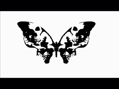 Imagen Rorschach Test Tattoo, Rorschach Butterfly, Ink Blot Tattoo, Rorschach Tattoo, Inkblot Tattoo, Rockstar Design, Skull Butterfly Tattoo, Negative Space Tattoo, Negative Space Art