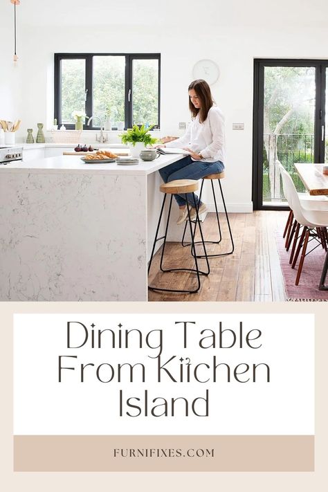 Dining Table From Kitchen Island Breakfast Counter, Kitchen Peninsula, Oak Kitchen Cabinets, Pallet Sofa, Dog Smells, Central Heating System, Apartment Layout, Plastic Tablecloth, Table Pads