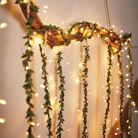 Twinkle Fairy Lights with Artificial Vines - 66ft LED String Lights for Boho Room Decor and Weddings #fairylight #christmaslights #fairylightsmurah #wedding #fairylightseverywhere #homedecor #photooftheday #christmas #partylights #fairy #stringlights #fairylightswarmwhite #ledlights #decor #lights #weddingdecor #fairylightsdecor #photography #light #aesthetic #art #fairylights #decoration #portrait #bhfyp #fairylightslove #fairylightsmalaysia #love #fairylightmurah #fairylightsphotography Ivy Vine, Balloon Lights, Curtain String Lights, Artificial Garland, Green Ivy, Boho Room Decor, Indoor String Lights, Greenery Garland, Lampe Decoration