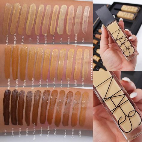 Nars Foundation Shades, Nars Foundation, Nars Concealer, Skin Tone Makeup, Foundation Swatches, Makeup Wishlist, Best Skincare Products, Affordable Makeup, Foundation Shades