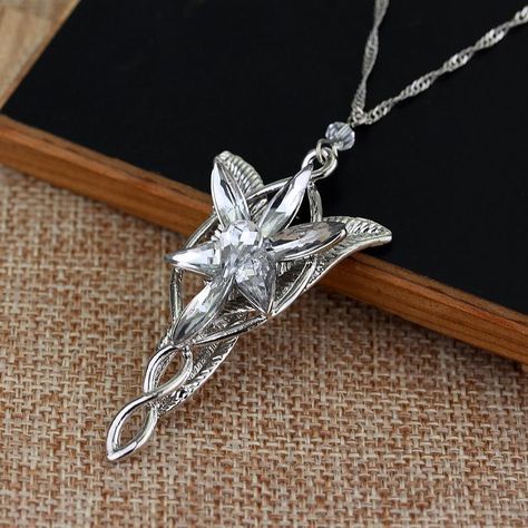 Silver Plated Lord of The Rings Arwens Necklace LOTR Arwens | Etsy Lotr Necklace, Lotr Jewelry, Arwen Evenstar, Lotr Gifts, Elf Jewelry, Elven Jewelry, Magical Jewelry, Jewelry Choker, Fantasy Jewelry