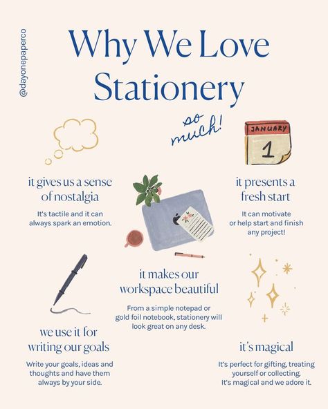 Cute illustration by @dayonepaperco on why they love stationery! Hope you like it! Stationary Store Aesthetic, Stationery Gift Ideas, Letter Stationary, Stationary Brand, Aesthetic Daily Planner, Daily Planner Ideas, Stationary Aesthetic, Fancy Stationery, Daily Planner Templates