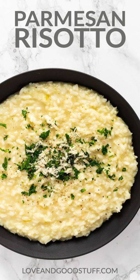 Basic Risotto, Cozy Winter Dinner, Easy Risotto, Risotto Recipes Easy, Risotto Dishes, Parmesan Risotto, Flexitarian Diet, Soup Appetizers, Risotto Recipe