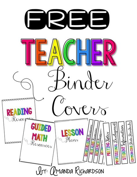 Homeschool Binder Cover, Teacher Binder Covers Free, Free Binder Covers, Editable Binder Covers Free, Binder Organization School, Teacher Binder Printables Free, Free Teacher Binder, Binder Covers Free, Cute Binder Covers