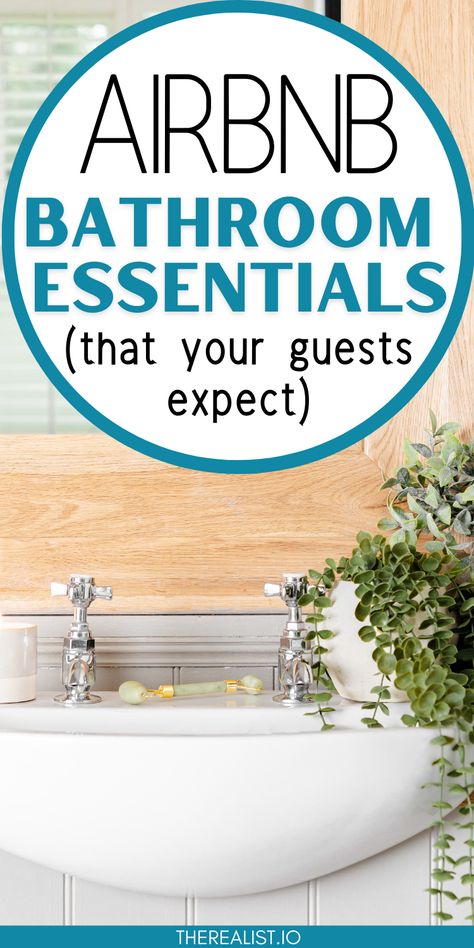 Airbnb Supplies, Bathroom Essentials Checklist, Airbnb Bathroom, Decorate Airbnb, Airbnb Essentials, Bathroom Checklist, Airbnb Host Tips, Airbnb Checklist, Host Tips