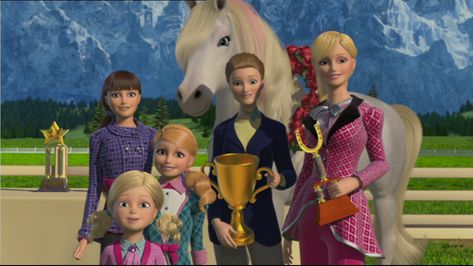 Barbie Pony Tale Movie, Og Barbie Movies, Barbie And Her Sister In A Pony Tale, Barbie And Pegasus, Barbie And Horse, Barbie Pony, Sisters Movie, Barbie And Her Sisters, Barbie Horse