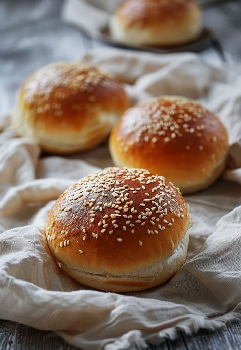 Learn How to Cook Sourdough Burger Buns Recipe For Free | Recipes You'll Love, Made Easy! Sourdough Discard Burger Buns, Sour Dough Hamburger Bun Recipe, Easy Sourdough Burger Buns, Sourdough Burger Buns, Soft Burger Buns, Sourdough Burger, Sourdough Brioche Hamburger Buns, Same Day Sourdough Hamburger Buns, Bread Burger