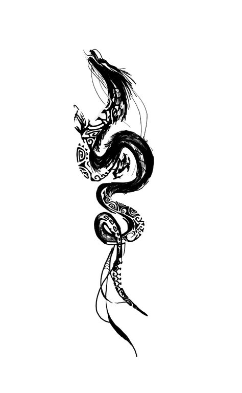 Chinese Art Style Tattoo, Dragon Bird Tattoo, Tattoo Ideas For Men Dragon, Dark Tatoos Ideas, Dragon Tattoo Men, Solo Leveling Tattoo, Dragon Forearm Tattoo, Dragon Neck Tattoo, Dragon Tattoo Neck