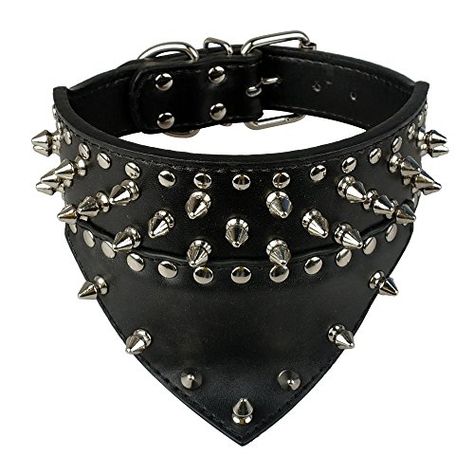 Studded Leather Dog Collar, Big Dog Collars, Spiked Dog Collar, Studded Dog Collar, Big Puppies, Studded Collar, Bandana Style, Bandana Styles, Duck Dynasty