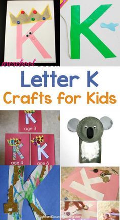 Letter K Crafts Letter K Crafts for preschool or kindergarten - Fun, easy and educational! Students will have fun learning and making these fun crafts! Letter K Activities, Letter K Preschool, Letter K Crafts, Crafts Kindergarten, Preschool Letter Crafts, Alphabet Crafts Preschool, Abc Crafts, Preschool Letter, Letter Crafts