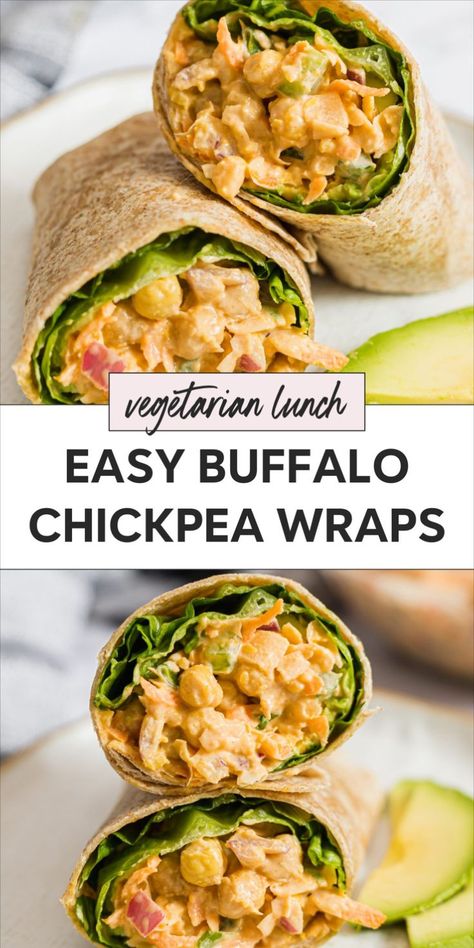 Try this buffalo chickpea wrap for a healthy and plant based meal. This easy recipe is perfect for a vegetarian lunch at home or for work. These chickpea wraps are fast to make and packed with flavor. Enjoy the best chickpea wrap using a tortilla for a satisfying bite. Buffalo Chickpea Wrap, Lunches Under 300 Calories, Wraps Recipes Vegetarian, Chickpea Wrap, Chickpea Recipes Easy, Packable Lunches, Vegetarian Wraps, Lunch At Home, Buffalo Chickpea