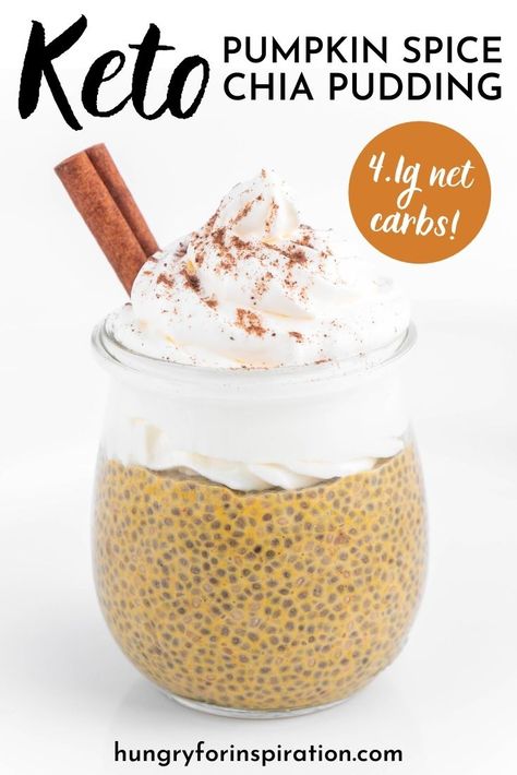 Keto Chia Seed Recipes, Pumpkin Chia Pudding, Chia Pudding Recipes Healthy, Keto Pudding, Keto Chia Pudding, Chia Recipe, Desserts Keto, Keto Drinks, Pumpkin Pudding