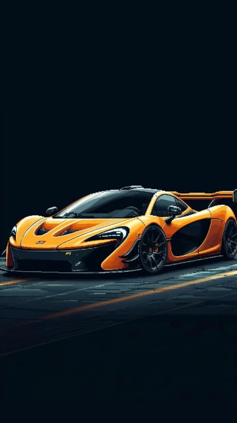 Yellow Mclaren, Pixel Art Wallpaper, Car Wallpaper, Mclaren P1, Car Wallpapers, Art Wallpaper, Pixel Art, Aesthetic Wallpapers, Wallpapers