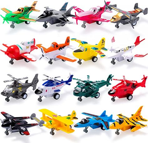 Amazon.com: JOYIN 16 Pcs Pull Back Airplane Toys, Boys Plane Playset, Aircraft Including Helicopter Toys, Jet Toys, Fighter Jet Toys, Bomber Toys, Biplane Toy, Gifts for Toddler Kids 2-8 Years Old : Toys & Games Mr Bean Birthday, Little Tikes Makeover, Toddler Themes, Diecast Airplanes, Helicopter Toy, Toy Plane, Airplane Toys, Sprinkle Baby Shower, Toy Gifts