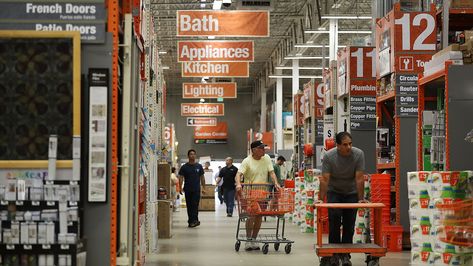 Home Depot’s investments may weigh on near-term results but analysts see the long-term benefit  ||  Home Depot’s investments in stores and online set up the retailer for long-term gains, analysts say. https://www.marketwatch.com/story/home-depots-investments-may-weigh-on-near-term-results-but-analysts-see-the-long-term-benefit-2019-12-12 Supermarket Signage, Rustic Outdoor Spaces, Visual Management, Computer Hacks, Home Depot Store, Siding Options, Reclaimed Doors, Stone Fire Pit, Store Layout