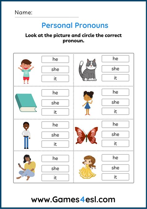 Download these pronoun worksheets and use them in class today. Below you'll find a collection of free PDF worksheets for teaching English pronouns. The Pronoun Worksheets For Kindergarten, English Homework For Class 1, In And Out Worksheet, Pronouns Worksheet For Kindergarten, Pronounce Worksheet, Pronouns Worksheet Grade 1, Pronoun Worksheets For Grade 1, Pronouns Worksheet For Class 2, Personal Pronouns Activities