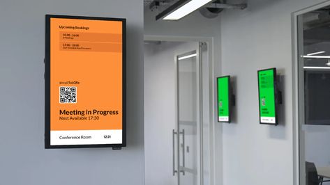 30 Examples of Good Content for Digital Signage - ScreenCloud Info Kiosk, Digital Signage System, Fun Signage, Room Signage, Office Screens, Digital Menu Boards, Digital Signage Displays, Signage Board, Office Signage