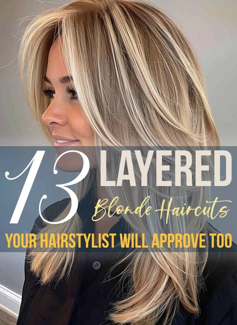 To achieve effortless style for any occasion, opting for a voluminous cut with fun layers is key. Today, I’d like to share some of the top blonde layered haircuts that are perfect for a fresh look. If you’re ready for a change, any of these options will be fantastic! Layered Hair Weave, Layered Volume Haircut, Mid Length Blonde Hair, Short Hair Thick, Haircuts Shoulder Length, Women With Curly Hair, Thick Blonde Hair, Layered Blonde, Shoulder Length Layered Hair