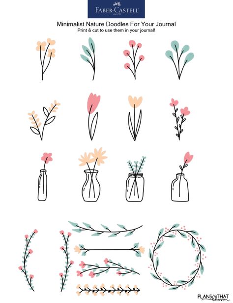 Minimalist Doodles Aesthetic, Cute Doodle For Notes, Doodle For Journal, Bujo Doodles Simple, How To Doodle Flowers, Designs For Notes, How To Draw Doodles, Littering Aesthetic, Minimalistic Doodles