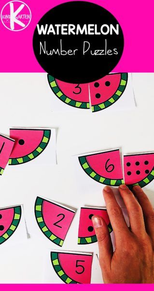 Use these free watermelon number puzzles to help your kids practice counting in the summer.  #freehomeschooldeals #fhdhomeschoolers #watermelonprintables #countingpuzzles #watermelonpuzzles Prek Summer Activities, Watermelon Activity, Counting Activities Kindergarten, Watermelon Activities, Summer Math Activities, Puzzles Printable, Summer Preschool Activities, Summer Kindergarten, Watermelon Theme