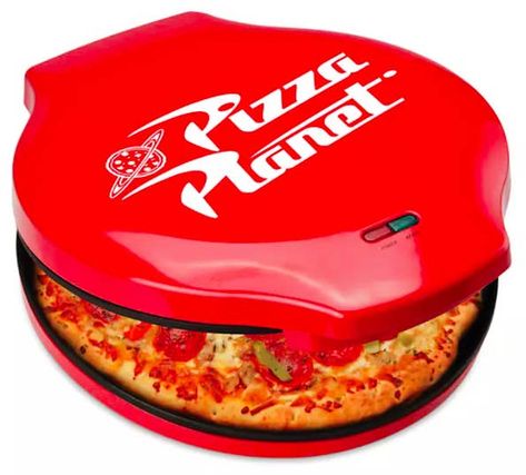 A Toy Story pizza-maker you can also use to make things like quesadillas, nachos, and dessert pizzas for a fun and quick way to feed the fam. How To Make Quesadillas, English Muffin Pizza, Pizza Maker, Pizza Planet, Waffles Maker, Disney Kitchen, Dessert Pizza, Frozen Pizza, Pixar Toys