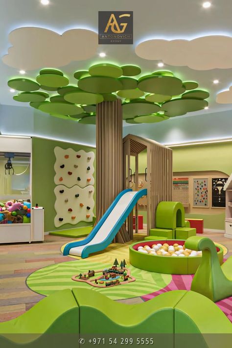 Step into a world of enchantment and unleash your little one's creativity with our Luxury Playroom Interior Design ideas. Pin now for endless inspiration and ideas! #furnituredesign #moderndesignfurniture #dubaidesign #furniture #interiorfitout #fitoutdesign #bespokeinteriorfit-outcompany #bestsolutionsforInteriorfitout #topinteriorfit-outcompanyindubai–luxuryAntonovichdesign Modern Daycare Design, Daycare Design Ideas, Modern Kids Room Design, Indoor Playground Design, Diy Dorm, Kindergarten Interior, Daycare Design, Kids Indoor Playground, Kindergarten Design