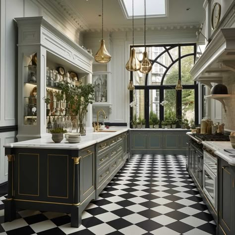 3+ Modern Twists on Victorian Kitchen Aesthetics for Your Home • 333+ Images • [ArtFacade] Victorian Aesthetic Modern, Art Deco Kitchen Design Inspiration, Old Money Aesthetic House Kitchen, Victorian Cabinets Kitchen, Modern Edwardian Kitchen, Kitchen Backsplash Ideas Black Cabinets, Modern Victorian Kitchen Ideas, Kitchen Victorian House, Aesthetic Victorian House