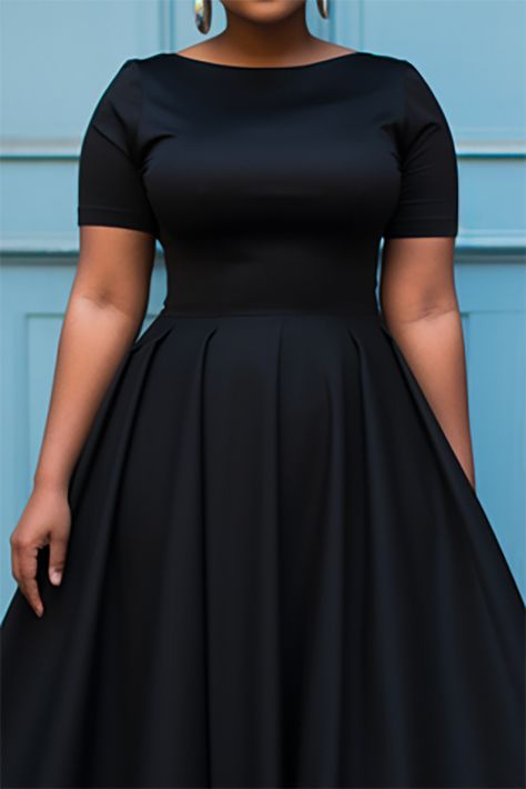 Funeral Dresses For Women, Church Dresses For Women Classy Chic, Plus Size Corset Outfits, Short Sleeve Midi Dresses, Plus Size Semi Formal, Official Clothes, Dresses For Women Classy, Corporate Dresses, Black Funeral Dress